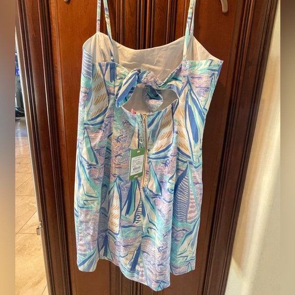 NWT Lilly Pulitzer Shelli Stretch Dress in Light Lilac Verbena Aboat Time - Picture 6 of 7